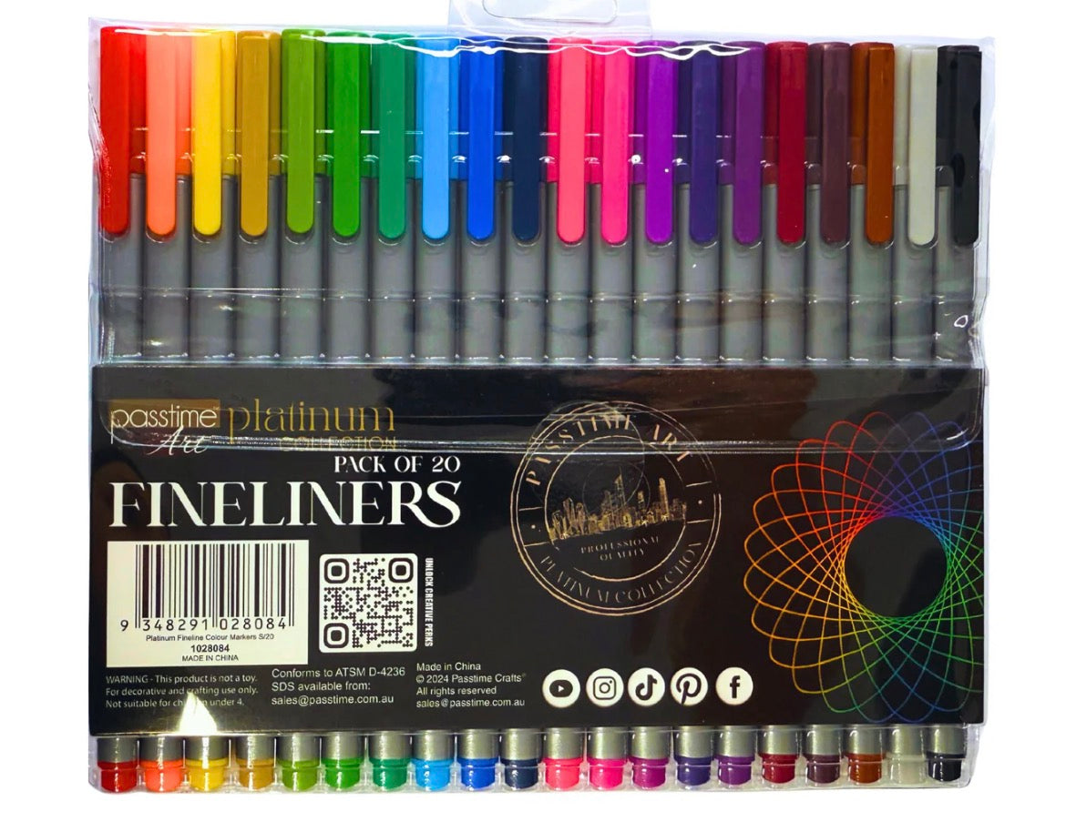 Artist fine liner Pen Coloured set of 20