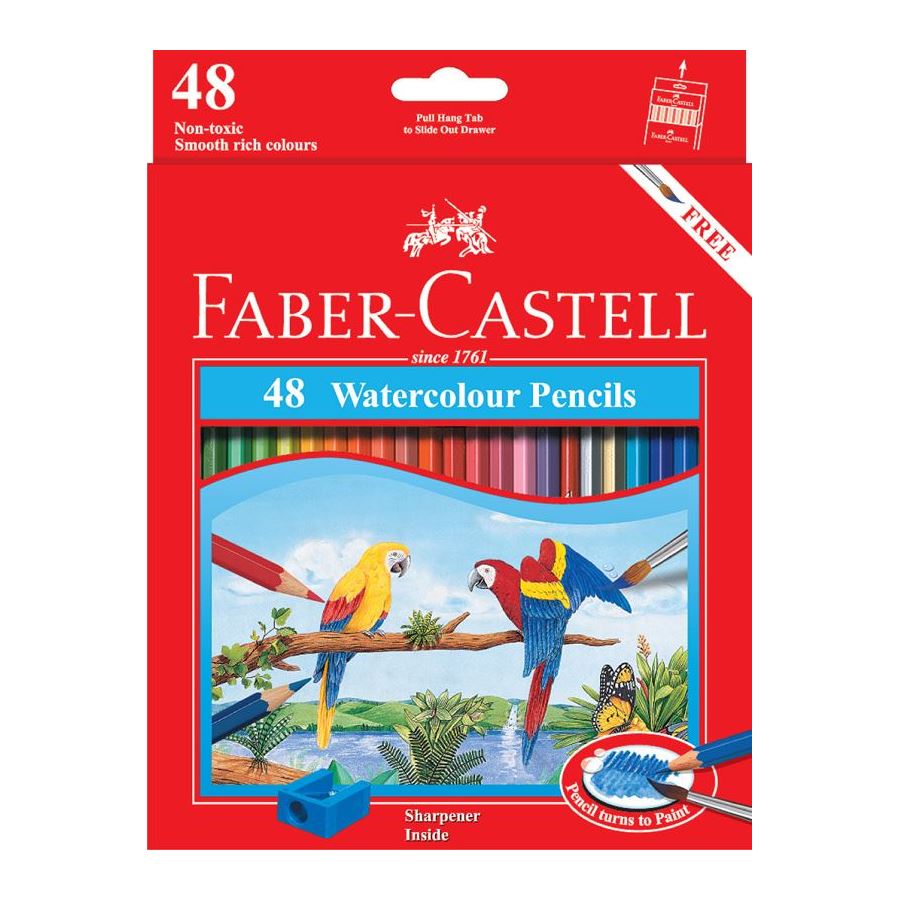 Watercolour Pencils, Assorted – Pack of 48