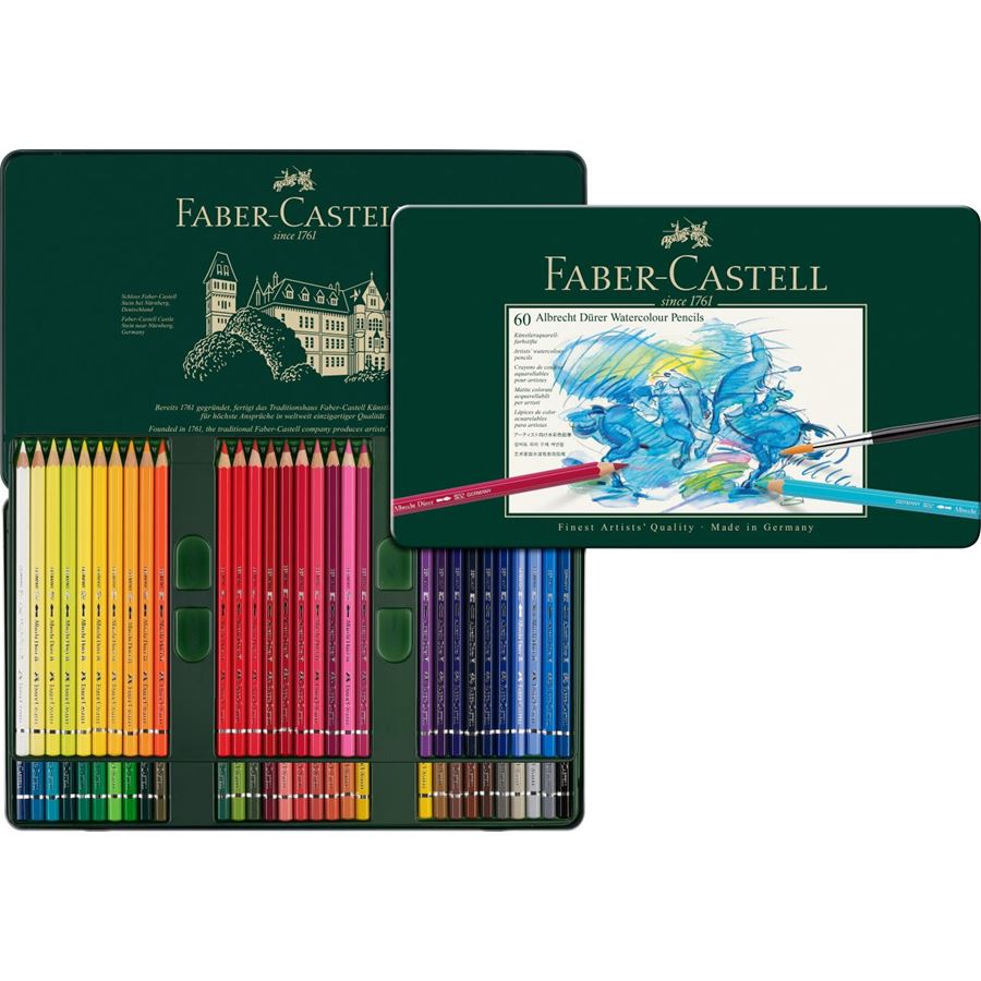 Albrecht Dürer Watercolour Pencils, Assorted – Tin Box of 60