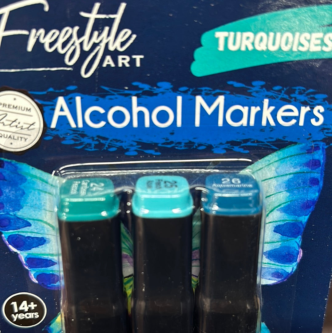 Duel Tip Alcohol Marker 3 Pack