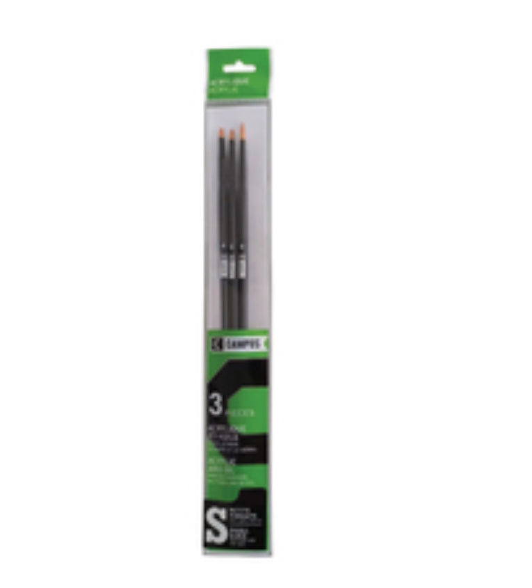 Long handle brush set of 3